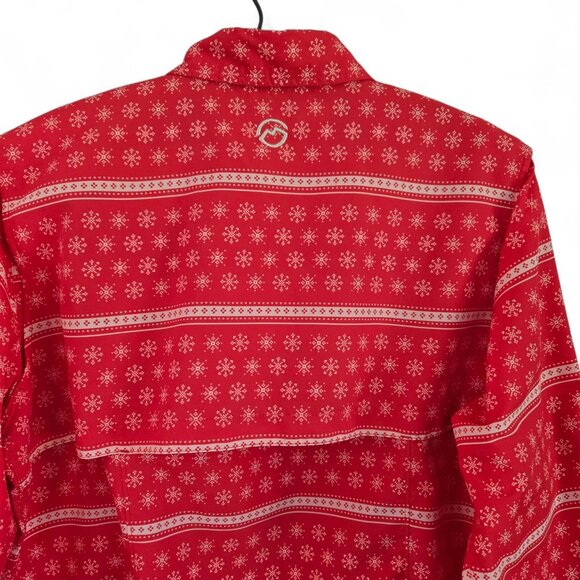 Magellan Outdoors Fish Gear Womens Red Holiday Relaxed Fit Shirt Large - Picture 14 of 16